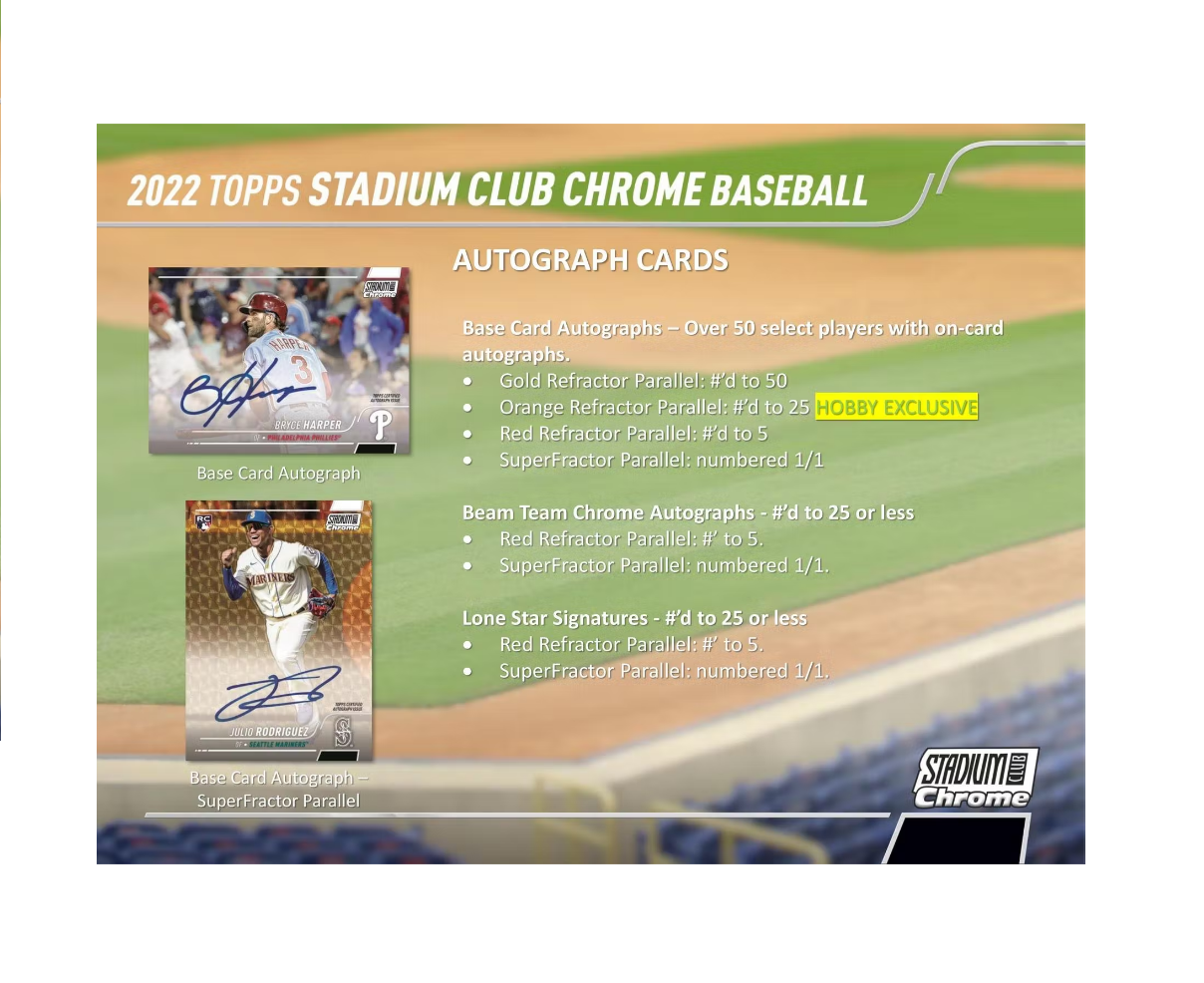 2022 Topps Stadium Club Chrome MLB Baseball Trading Cards Blaster