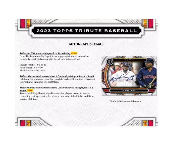 2023 Topps Tribute Baseball Hobby 6-Box Case (Preorder) | The