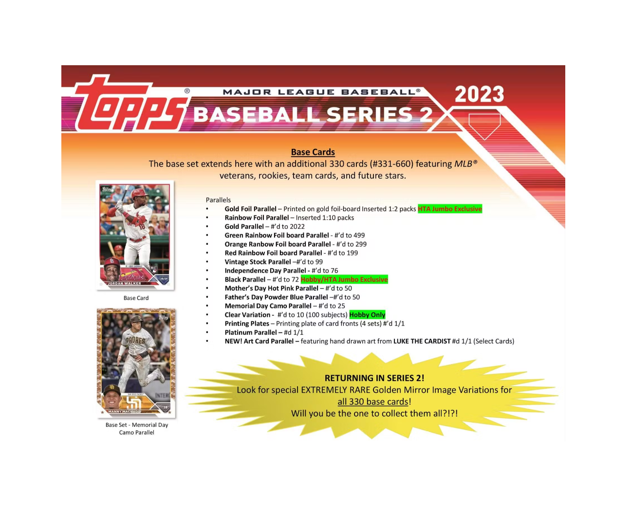 2023 Topps Series 2 Baseball Checklist, Set Info, Boxes, Reviews