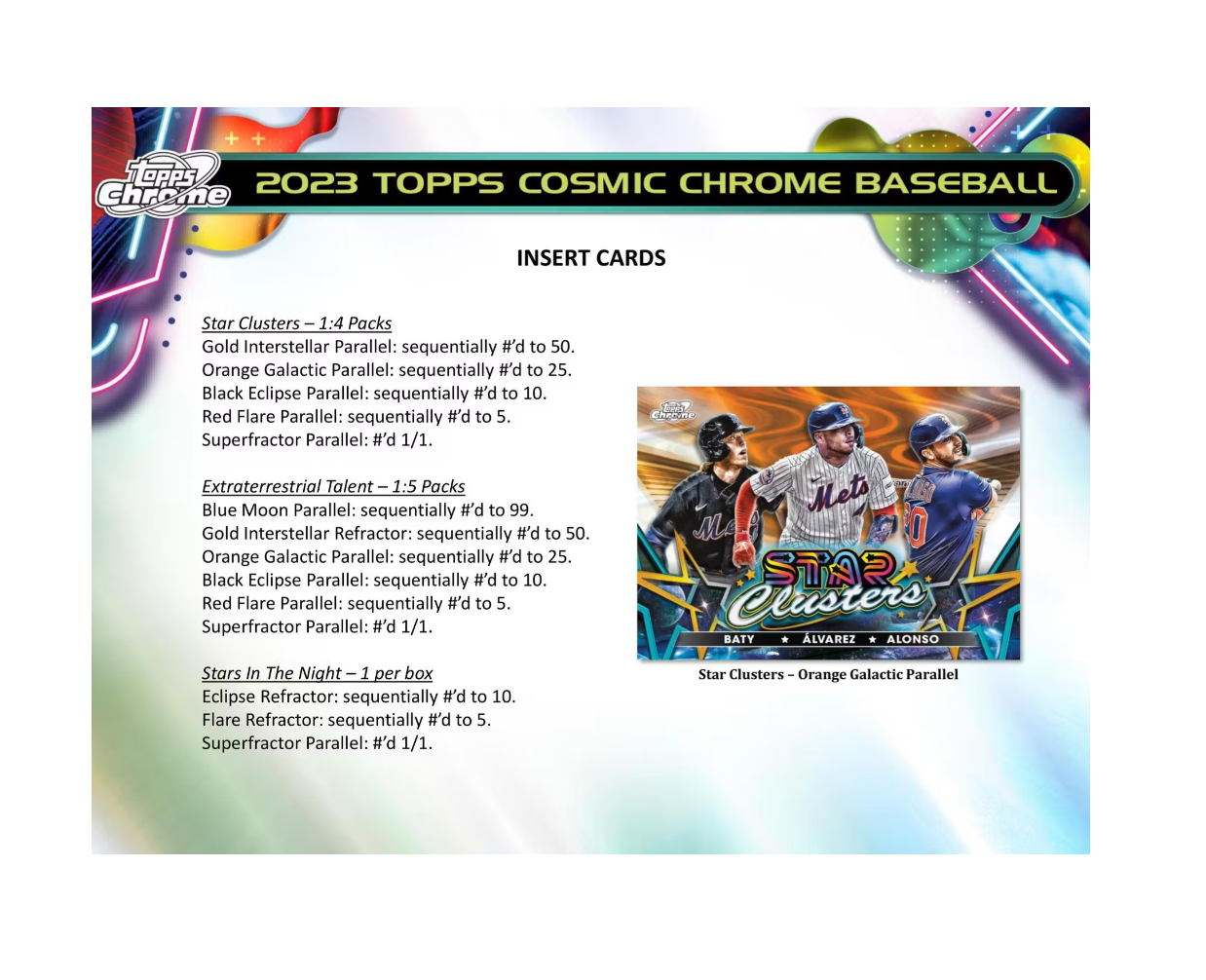 2023 Topps Cosmic Chrome Baseball Hobby Box