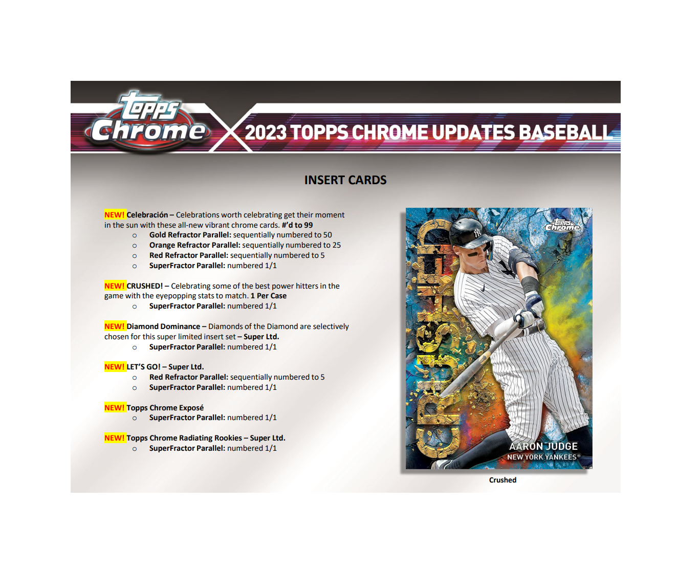 2023 Topps Chrome Update Series Baseball Hobby Box