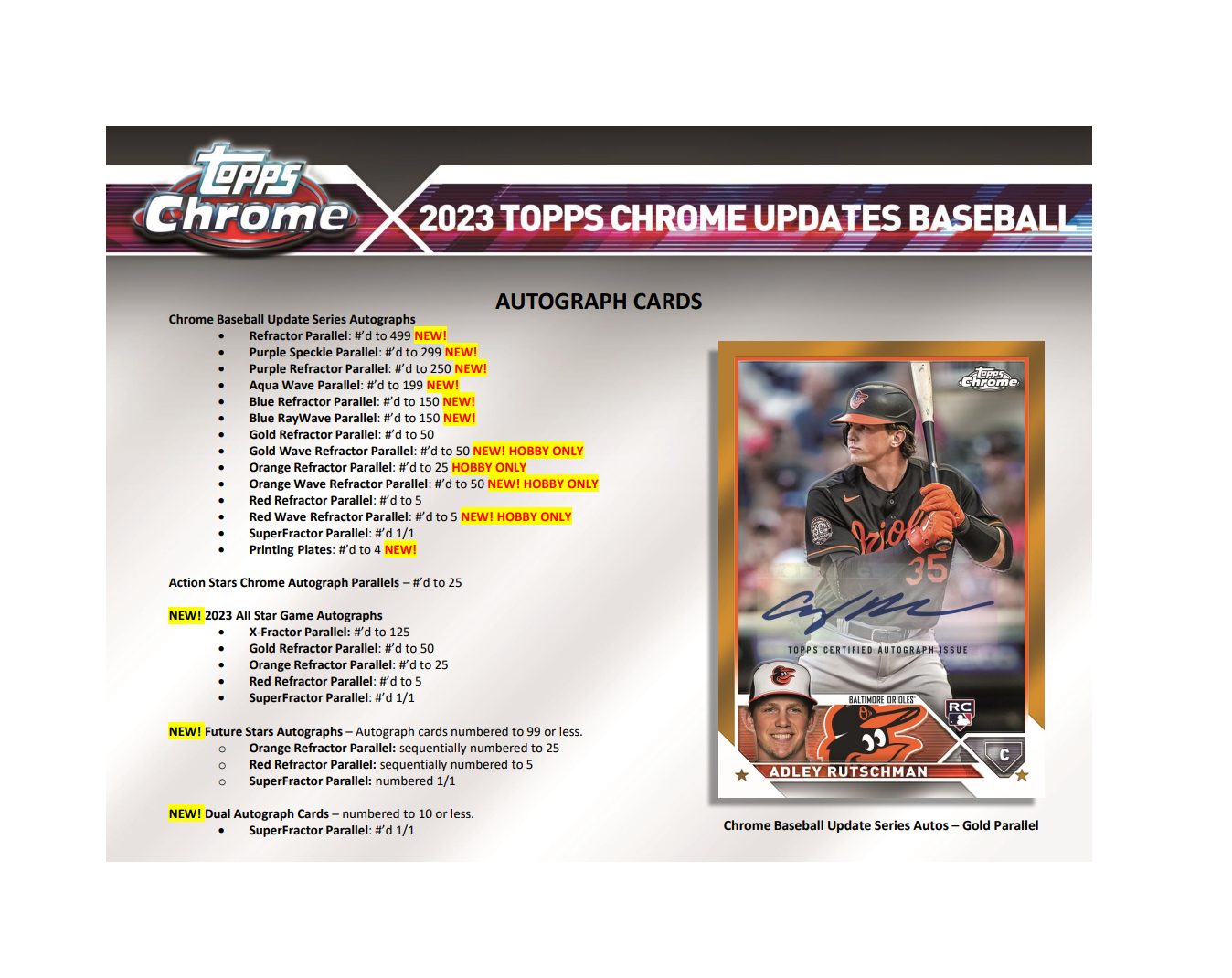 2023 Topps Chrome Update Series Baseball Hobby Box