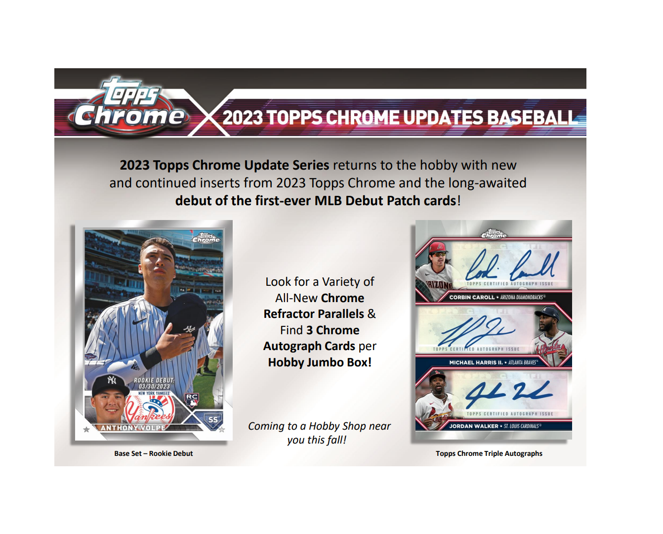 2023 Topps Chrome® Update Series Baseball - Hobby Jumbo Box