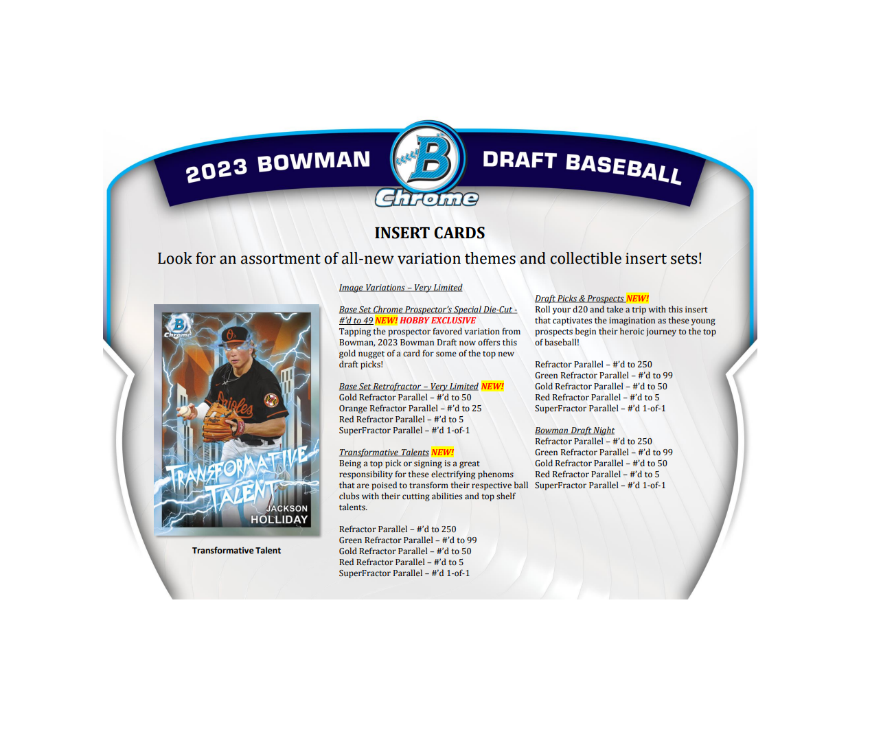 2023 Bowman Draft Baseball - Hobby Super Jumbo Box 5 Autographs