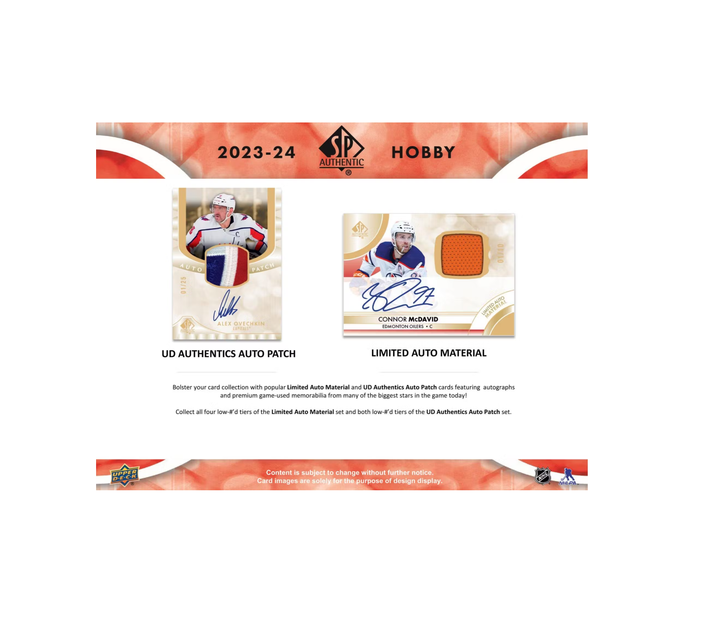 2023 24 Upper Deck SP Authentic Hockey Hobby 16 Box Case Preorder